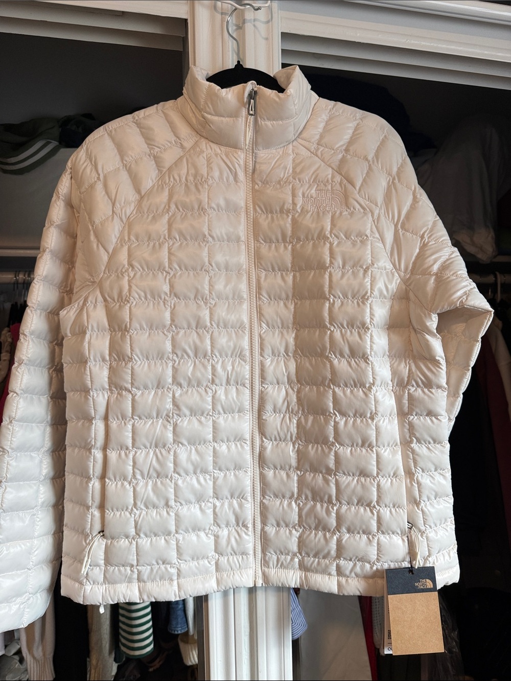 The North Face Women's White Thermoball Quilted Puffer Jacket